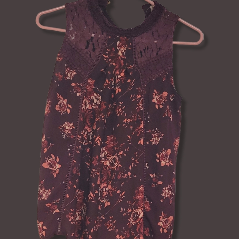 Floral purple shirt